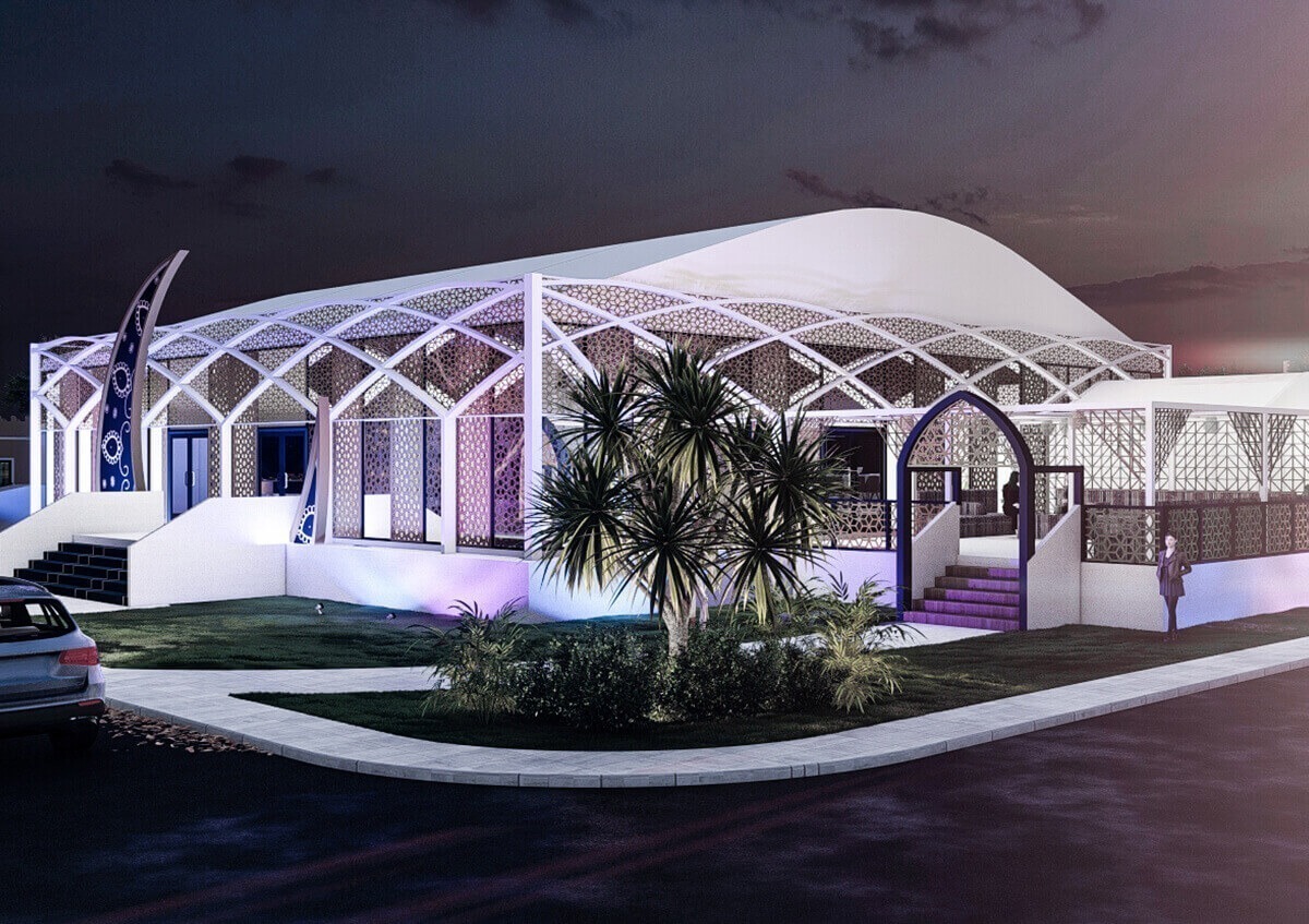 best tent supplier UAE - Arch tent for Ramadan with fitout and accessories - Arch Tent - Alfares International Tents