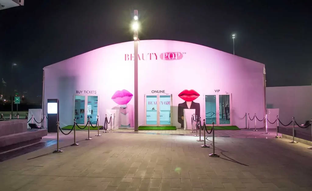 Arch Tent UAE - Arch tent with branding walls - Arch Tent - Exterior - Alfares International Tents