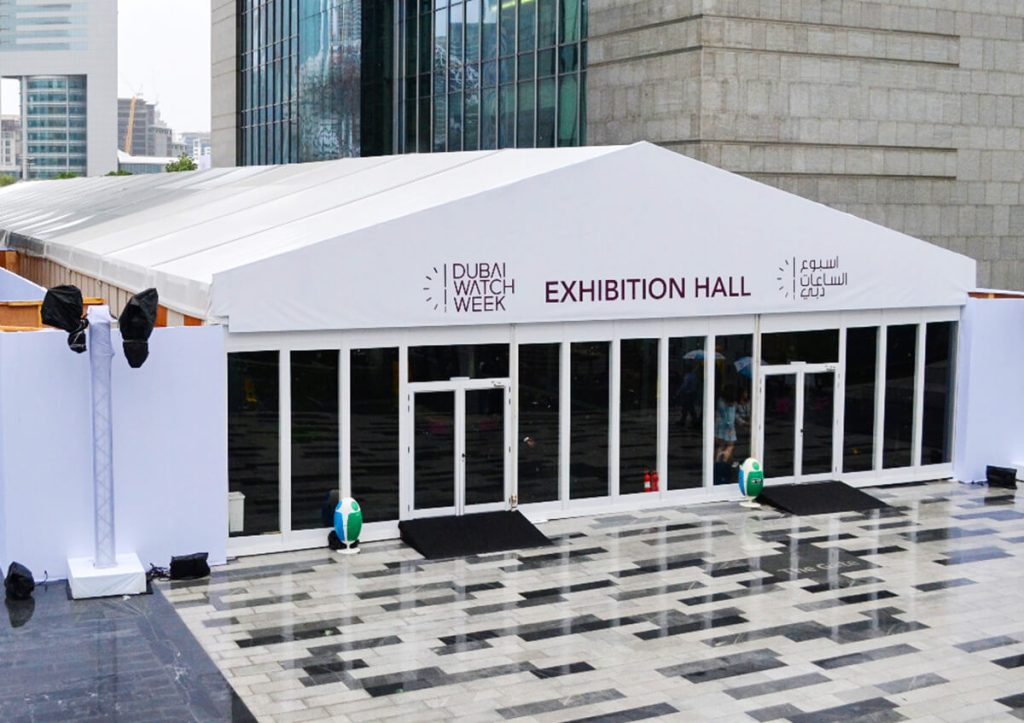 Alfares International Tents project images UAE - Classical tent for Dubai Watch week exhibition - Classical Tent - Alfares International Tents