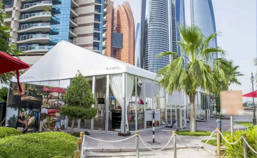 classical tent UAE - Customised Classical tent for Ramadan - Classical Tent - Exterior - Alfares International Tents