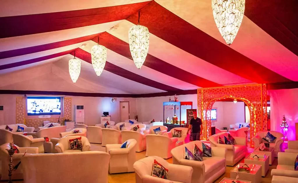 classical tent UAE - Classical tent with soft PVC roof and premium and quality accessories for events - Classical Tent - Interior - Alfares International Tents