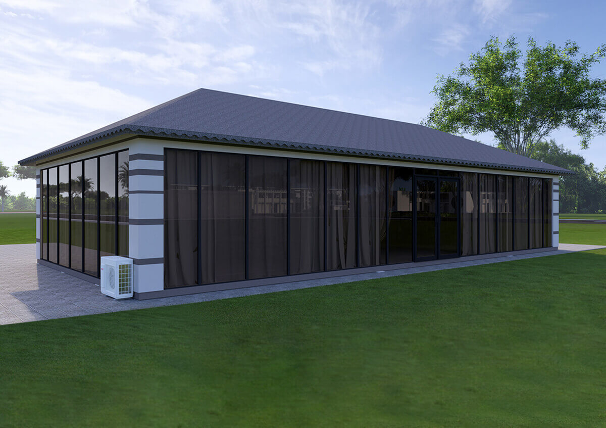 majlis marquee UAE - Majlis marquee with glass panel - Majlis Marquee - Alfares International Tents