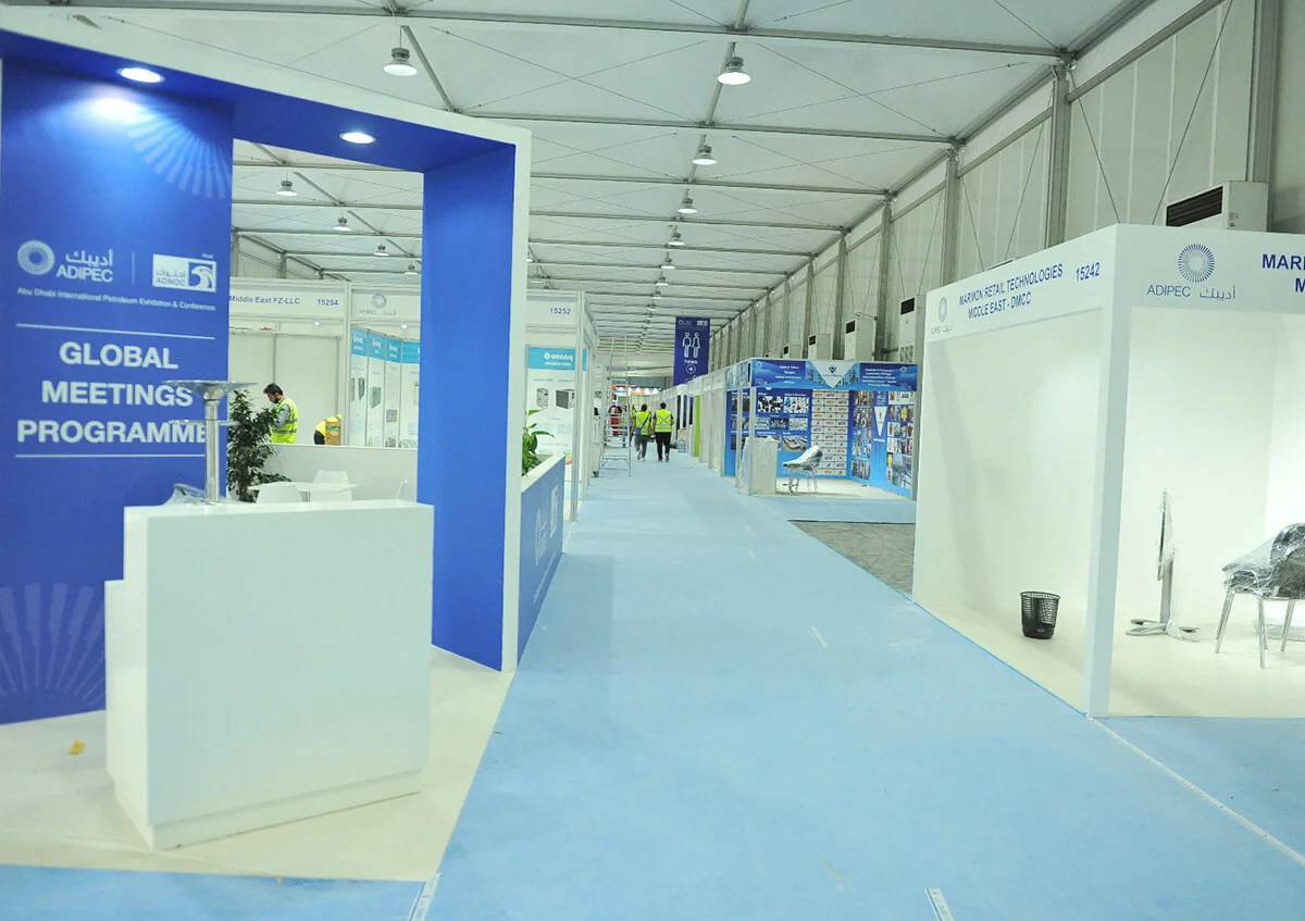 ADIPEC tent structures UAE - Royal tent interior view with fitout and accessories - ADIPEC - Alfares International Tents