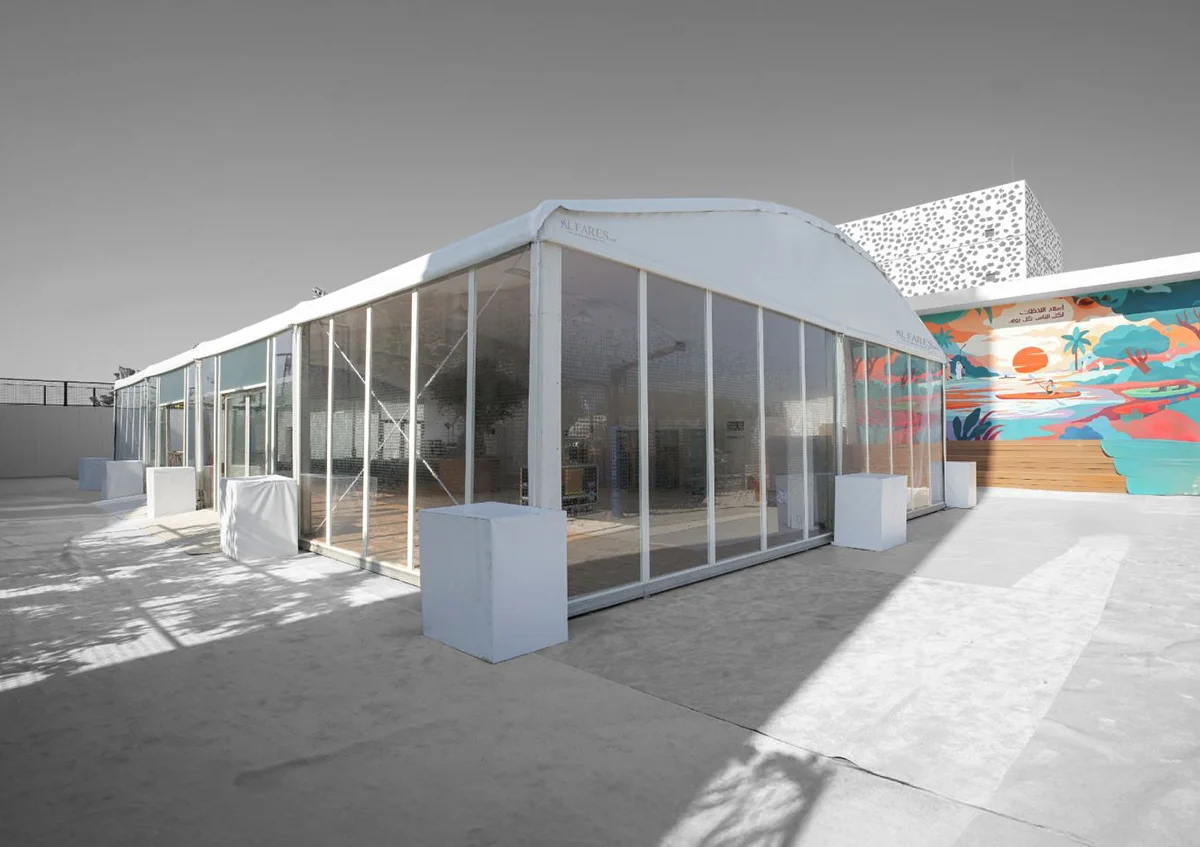 Arch tents UAE - Arch Tents with glass panels - Arch Tent - Alfares International Tents