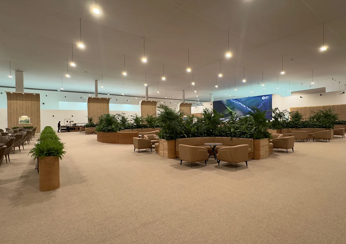 COP29 event Baku, Azerbaijan - Fully furnished interior with lighting, fitout and furniture for UN Climate Change Conference - COP29 - Alfares International Tents