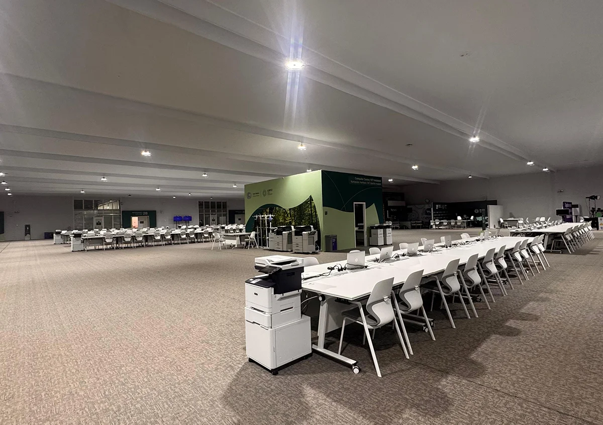 COP29 event Baku, Azerbaijan - Fully furnished interior with lighting, fitout and furniture for UN Climate Change Conference - COP29 - Alfares International Tents