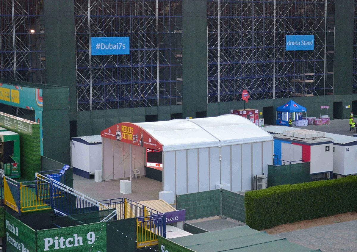 Rugby World Cup tents UAE - open side Arch tent - Rugby World Cup - Alfares International Tents