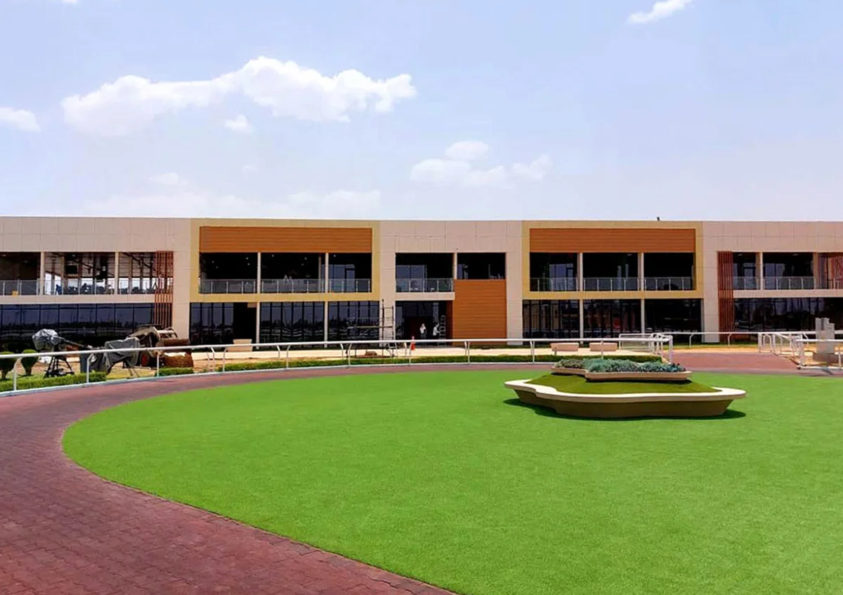 Flat Double Decker tents UAE - Flat Double Decker tent for Jockey Club - Flat Double Decker Tent - Alfares International Tents