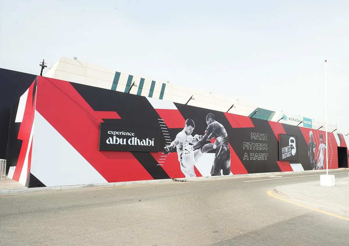 sports tents UAE - Arch tent with branding walls in Abu Dhabi - Sports Tent Alfares International Tents