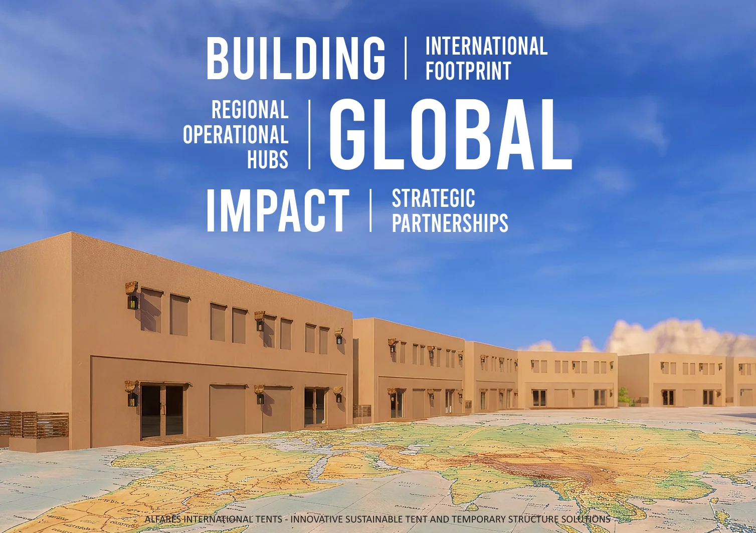 Global modular infrastructure UAE - modular structures - Building Global Impact - Expanding Our International Footprint in Modular Infrastructure - Alfares International Tents