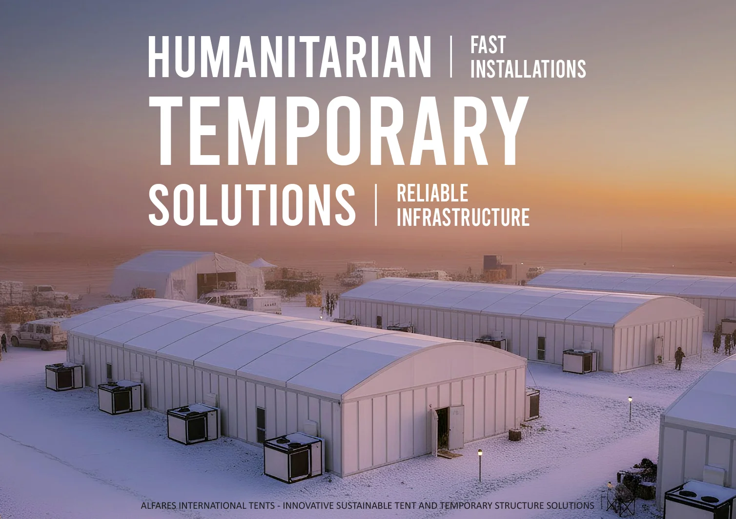 Humanitarian shelters UAE - Multiple structures - Humanitarian Shelters Designed for Relief, Safety, and Rapid Response - Alfares International Tents