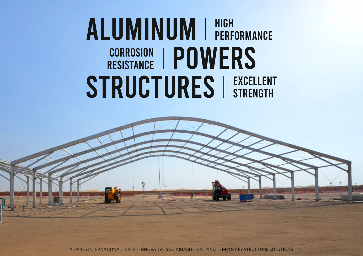 Aluminum tent structures - Arch tent aluminum structure - Why Aluminum Powers Today’s High-Performance Tent Structures - Alfares International Tents