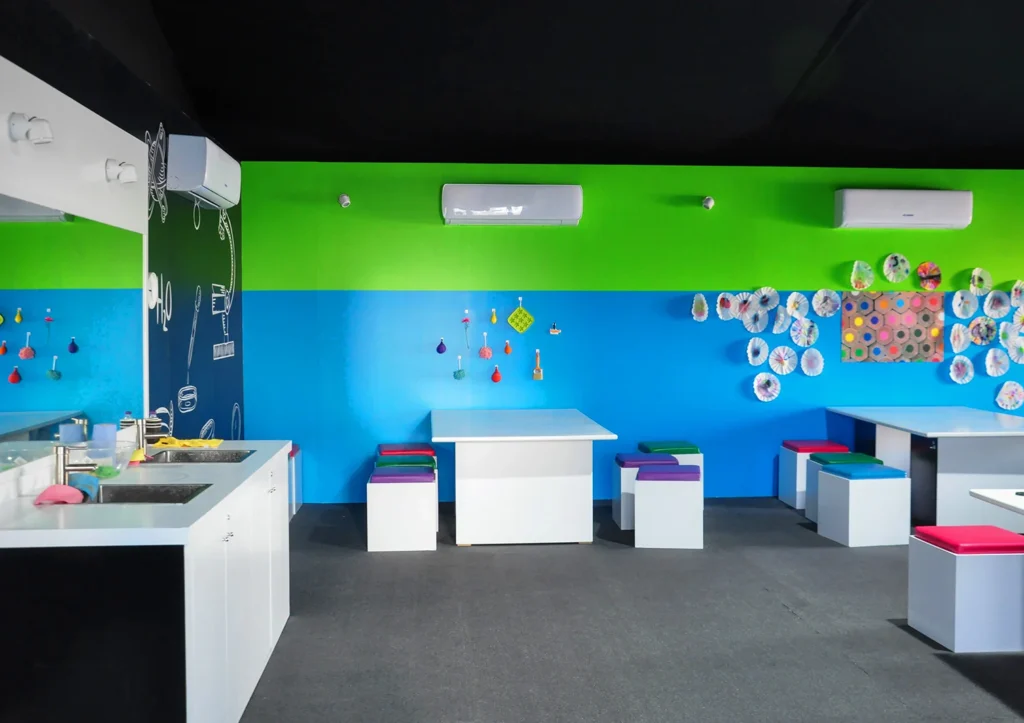 Alfares Cube Tent - Interior of cube tent with cooling solutions - Alfares Cube Tents: Contemporary Spaces for Stylish Events - Alfares International Tents