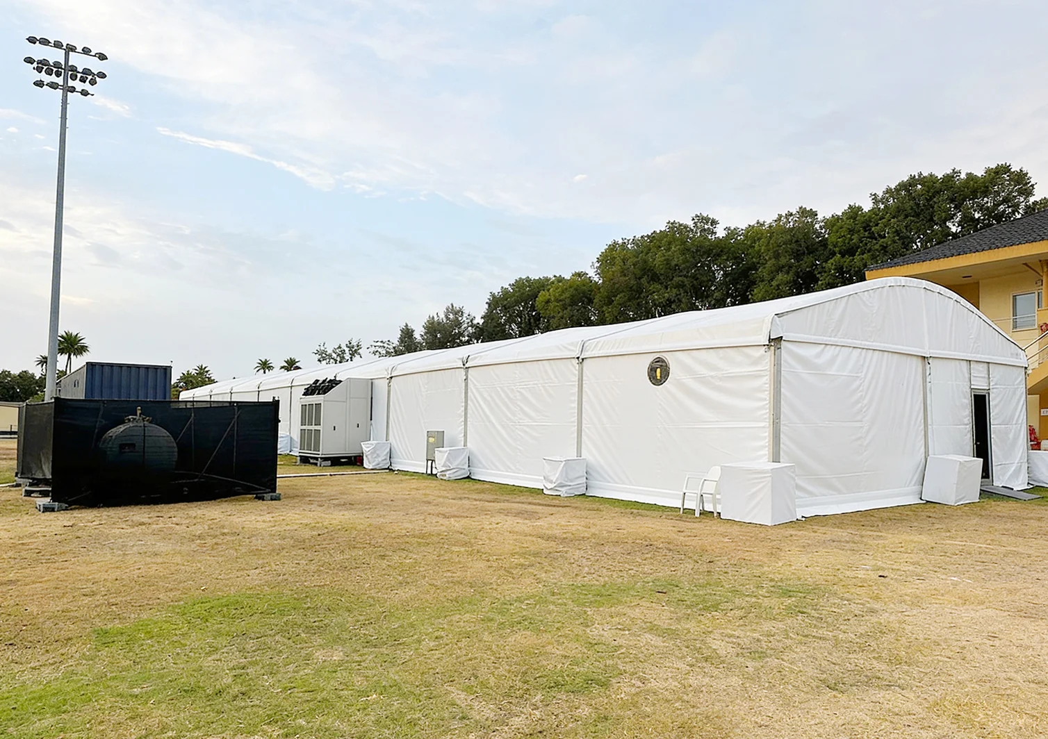 Labour Tents for GCC Worksites - Arch tent for labour accommodation - Labour Tents for GCC Worksites: Comfort, Safety and Productivity Combined - Alfares International Tents