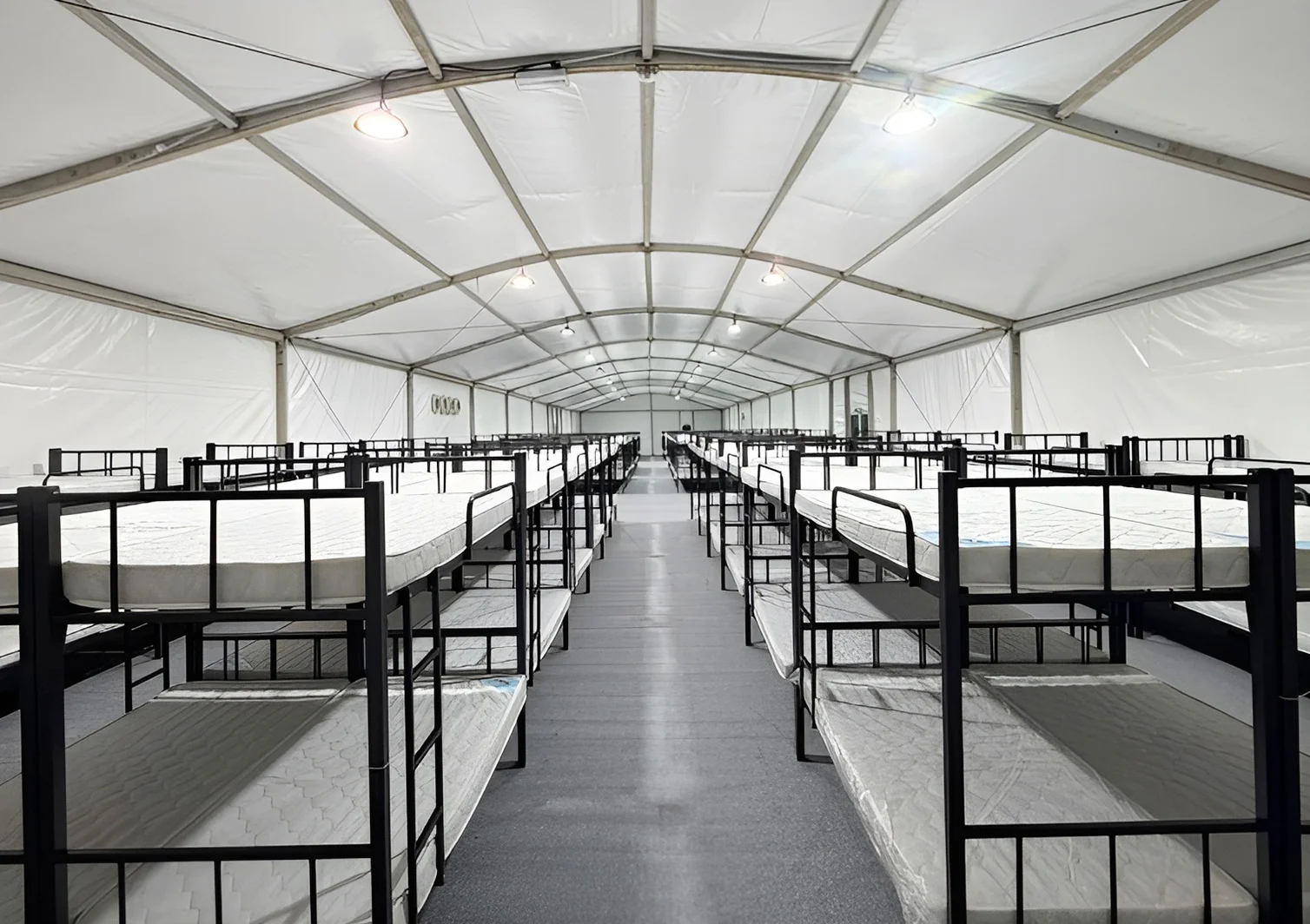 Labour Tents for GCC Worksites - Arch tent for labour accommodation - Labour Tents for GCC Worksites: Comfort, Safety and Productivity Combined - Alfares International Tents