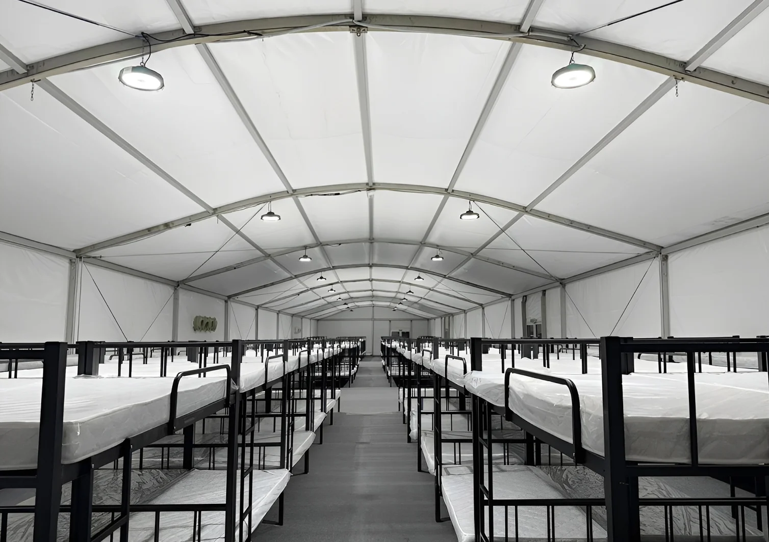 Labour Tents for GCC Worksites - Arch tent for labour accommodation - Labour Tents for GCC Worksites: Comfort, Safety and Productivity Combined - Alfares International Tents