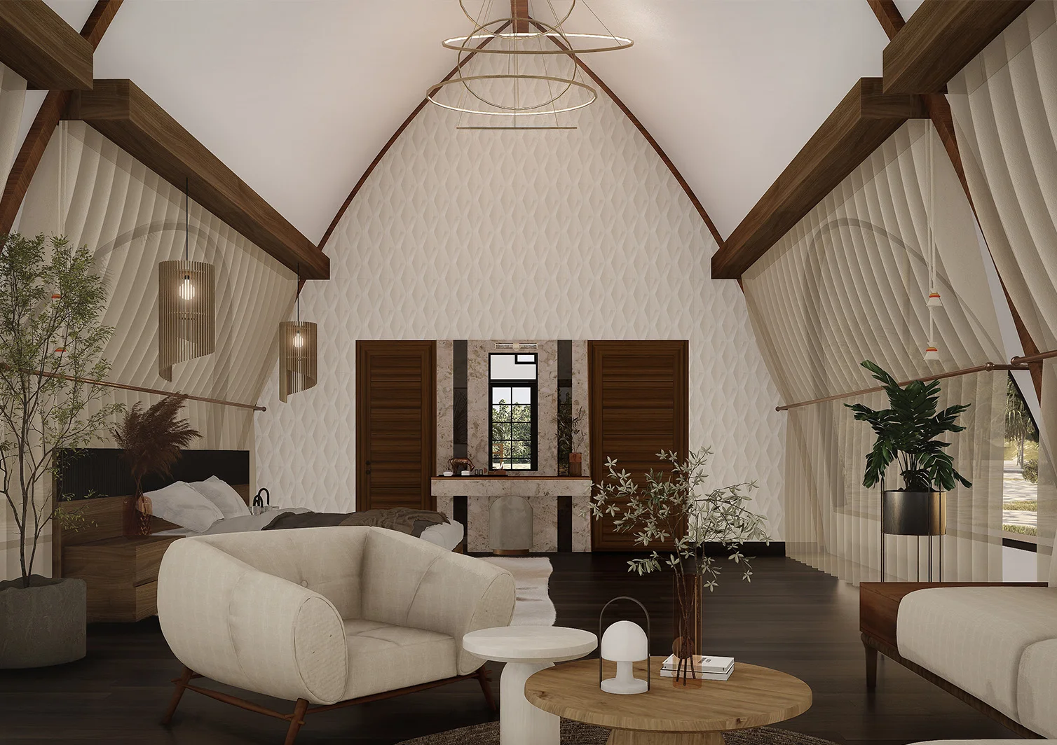 خيم المنتجعات – خيمة منتجع مع تجهيزات داخلية فاخرة – خيم المنتجعات التي تعيد تعريف الفخامة في الإقامة الخارجية والضيافة – الفارس العالمية للخيام