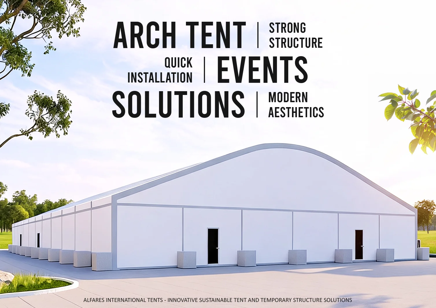 Modern Arch Tent Solutions for Events and Commercial Spaces - Alfares International Tents