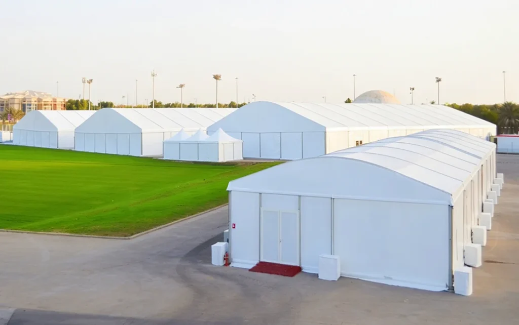 PVC Fabric Tents - Arch tents and Pagoda tents - PVC Fabric Tents: Complete Roof and Wall Solutions for Every Event - Alfares International Tents