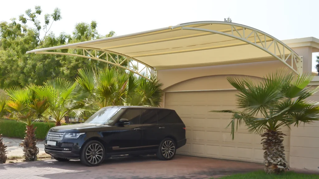 Car Parking Shade Structures - Wall-supported shade systems - Car Parking Shade Structures That Combine Protection and Performance - Alfares International Tents