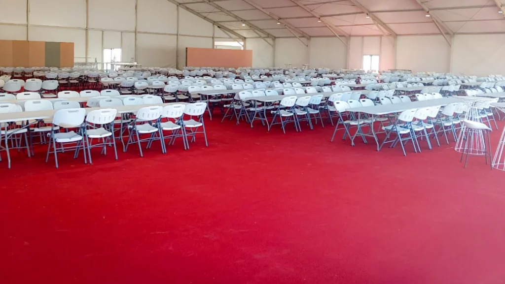 Carpets in Tent Structures - red carpet - Carpets in Tent Structures - Function, Comfort, and Event Enhancement - Alfares International Tents