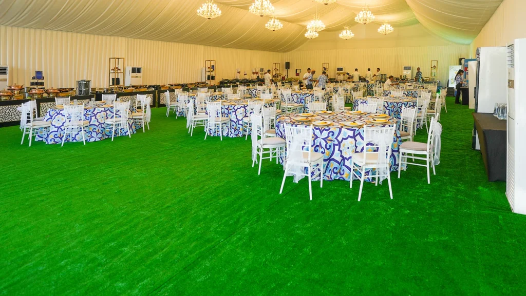 Carpets in Tent Structures - green carpet - Carpets in Tent Structures - Function, Comfort, and Event Enhancement - Alfares International Tents