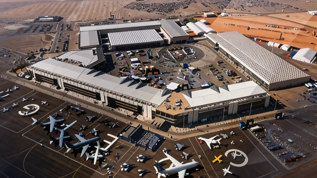 Exhibition Tent Structures - Aerial view of tent structures for exhibition - How Exhibition Tents Solve Common Event Challenges - Alfares International Tents