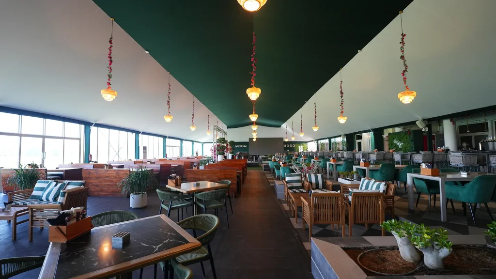 Semi-Permanent Tent Structures for Hospitality - Interior setup for Majestic Tent - Why Hospitality Businesses Choose Semi-Permanent Tent Structures - Alfares International Tents